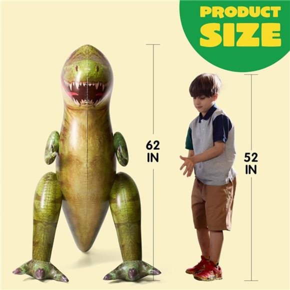Giant T-Rex Dinosaur Inflatable for Party Decorations, Birthday Party Gift - Picture 4 of 8